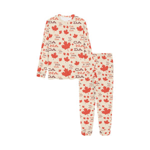 Canada Pattern Print Design 02 Kids' Boys' Girls' All Over Print Pajama Set