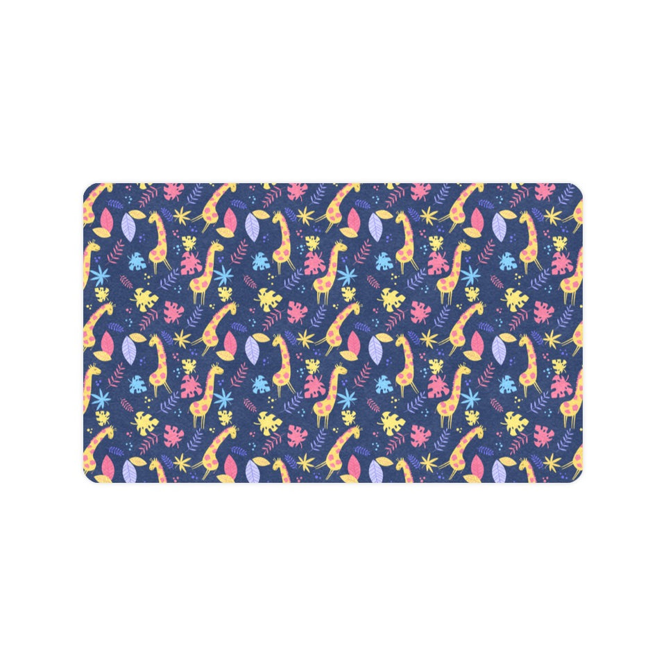 Giraffe Pattern Print Design 04 Doormat