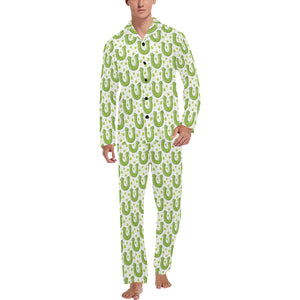 Horseshoes Pattern Print Design 02 Men's Long Pajama Set