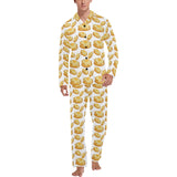 Pancake Pattern Print Design 05 Men's Long Pajama Set