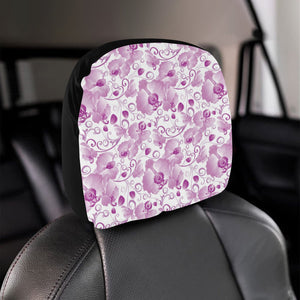 Orchid Pattern Car Headrest Cover