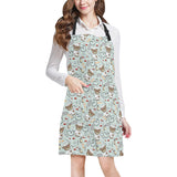 Teddy Bear Pattern Print Design 02 Adjustable Apron