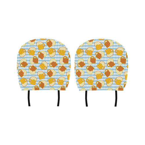 Beer Glass Pattern Car Headrest Cover