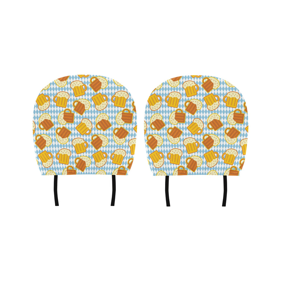 Beer Glass Pattern Car Headrest Cover