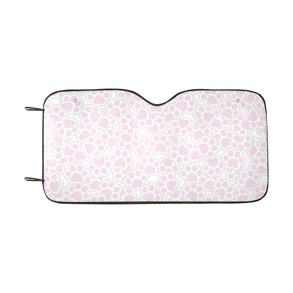 Dog Paws Pattern Print Design 03 Car Sun Shade