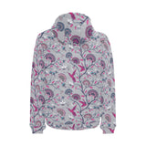 Hummingbird Pattern Print Design 04 Men's Padded Hooded Jacket(ModelH42)