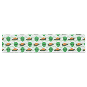 Alien Pattern Print Design 02 Table Runner