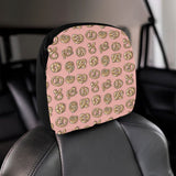 Pretzels Pattern Print Design 04 Car Headrest Cover