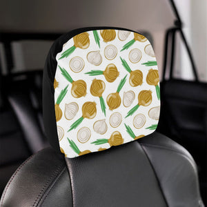 Onion Pattern Background Car Headrest Cover