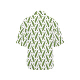 Green Peas Pattern Print Design 03 Women's All Over Print Hawaiian Shirt