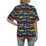 Skate Board Pattern Print Design 03 Women's All Over Print Hawaiian Shirt