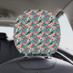 Tennis Pattern Print Design 01 Car Headrest Cover