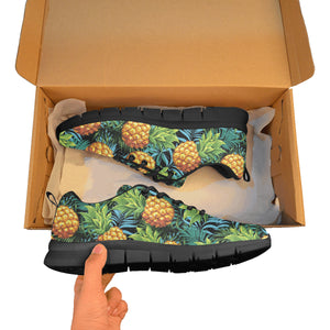 Pineapple Pattern Men's Sneakers Black