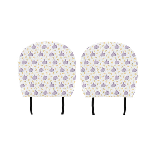 Garlic Pattern Theme Car Headrest Cover