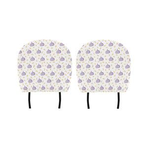 Garlic Pattern Theme Car Headrest Cover