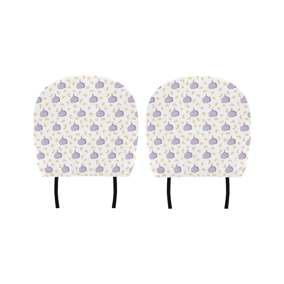 Garlic Pattern Theme Car Headrest Cover