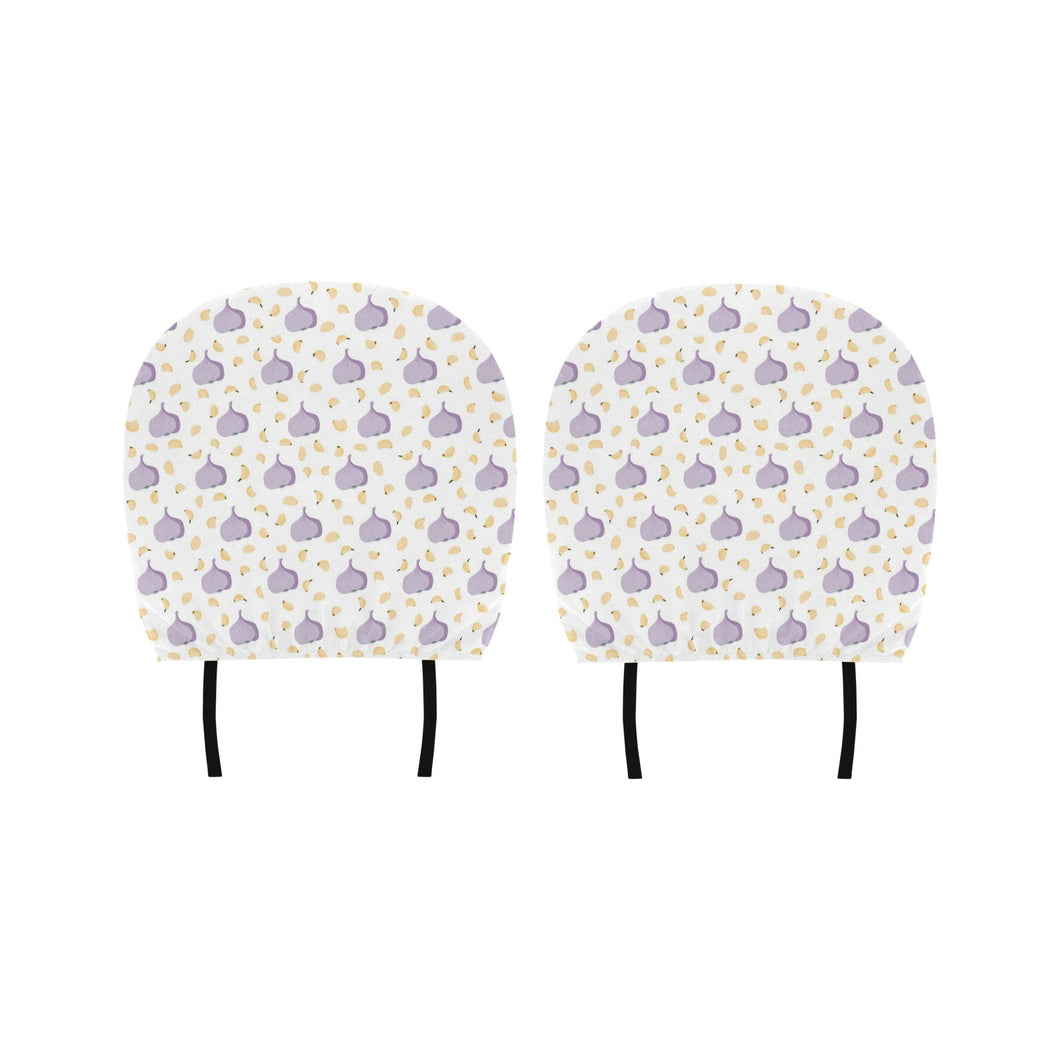 Garlic Pattern Theme Car Headrest Cover