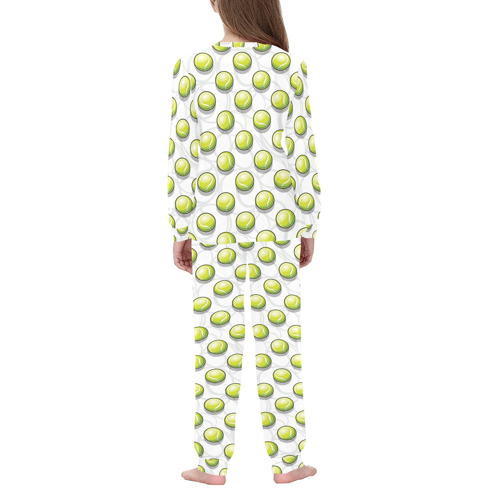 Tennis Pattern Print Design 05 Kids' Boys' Girls' All Over Print Pajama Set