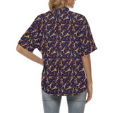 Eiffel Tower Pattern Print Design 02 Women's All Over Print Hawaiian Shirt