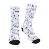 Swallow Pattern Print Design 03 Crew Socks