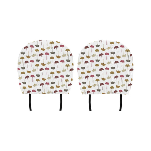 Autamn Ginkgo Leaves Pattern Car Headrest Cover