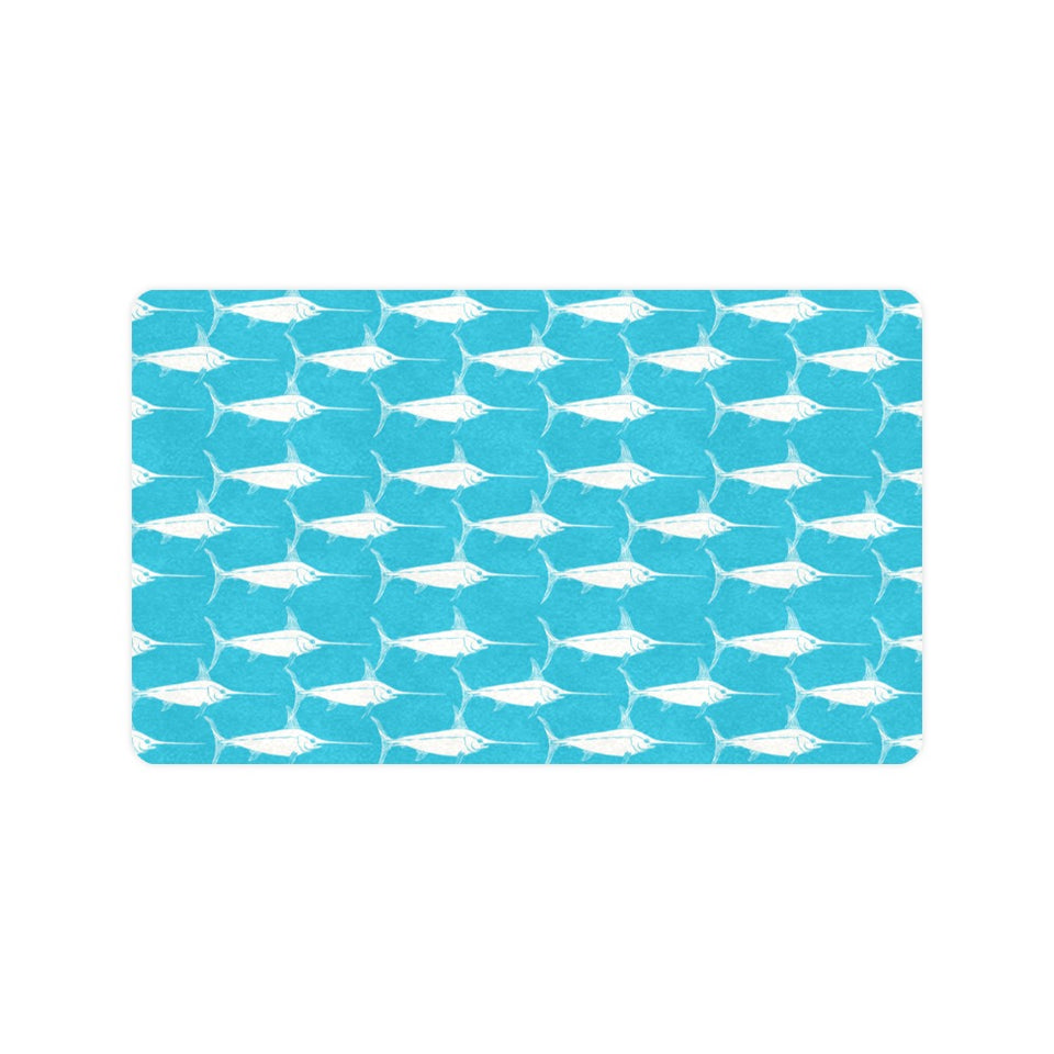 Swordfish Pattern Print Design 02 Doormat