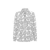 Potato Chips Pattern Print Design 03 Women's Long Sleeve Polo Shirt