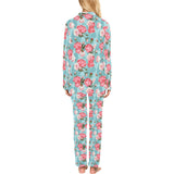 Rose Pattern Print Design 03 Women's Long Pajama Set