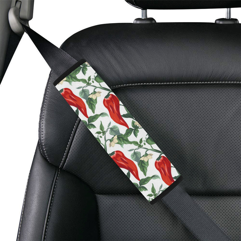 Chili Leaves Flower Pattern Car Seat Belt Cover