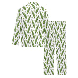 Green Peas Pattern Print Design 03 Men's Long Pajama Set