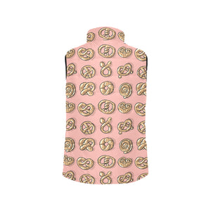 Pretzels Pattern Print Design 04 Women's Padded Vest