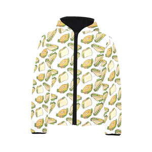 Sandwich Pattern Print Design 05 Kids' Boys' Girls' Padded Hooded Jacket