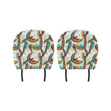 Parrot Flower Pattern Car Headrest Cover