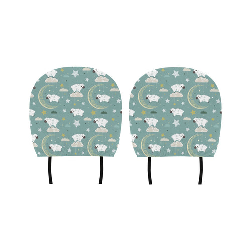 Sheep Sweet Dream Pattern Car Headrest Cover