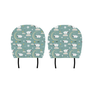 Sheep Sweet Dream Pattern Car Headrest Cover