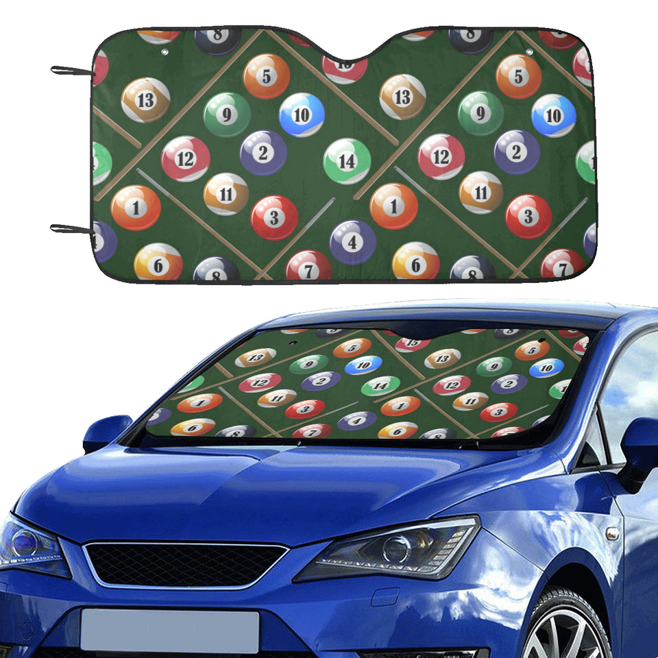 Billiard Ball Pattern Print Design 03 Car Sun Shade