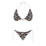 Whale Flower Tribal Pattern Sexy Bikinis Two-Pieces Swimsuits