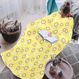 Fried Eggs Pattern Print Design 03 Blanket Robe with Sleeves