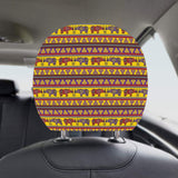 Rhino African Afro Dashiki Adinkra Kente Ethnic Mo Car Headrest Cover