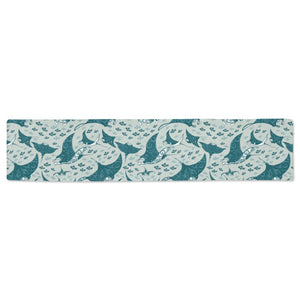 Stingray Pattern Print Design 01 Table Runner