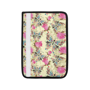 Butterfly Pink Rose Pattern Car Seat Belt Cover