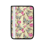 Butterfly Pink Rose Pattern Car Seat Belt Cover