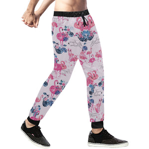 Flamingo Pink Pattern Unisex Casual Sweatpants