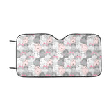 Hippopotamus Pattern Print Design 03 Car Sun Shade