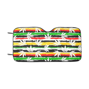 Canabis Marijuana Weed Pattern Print Design 01 Car Sun Shade