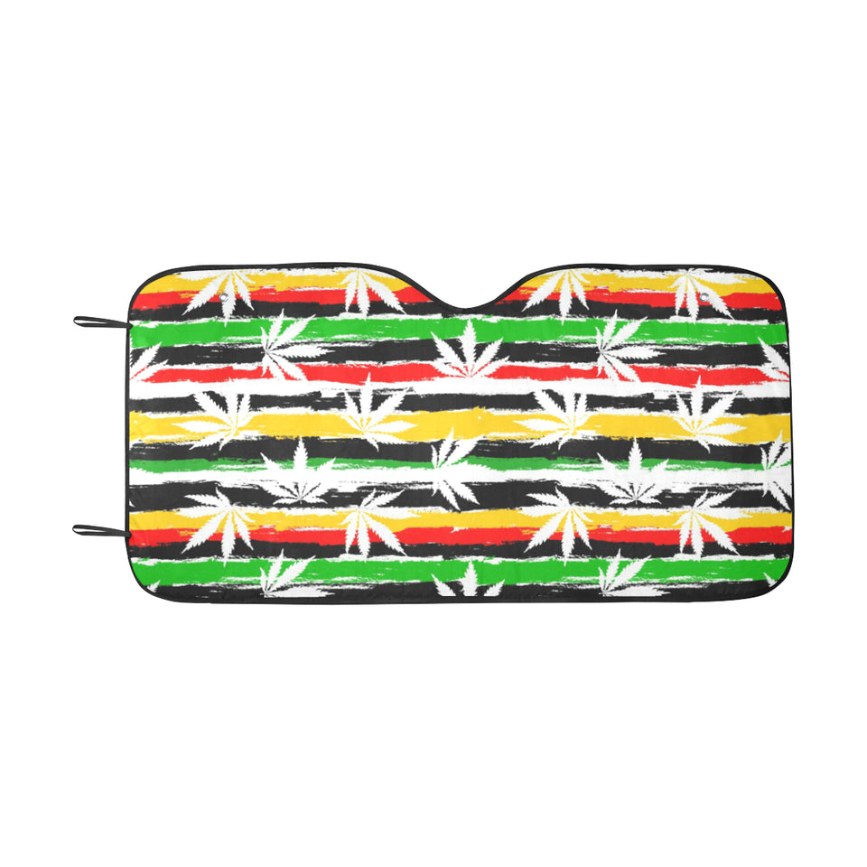 Canabis Marijuana Weed Pattern Print Design 01 Car Sun Shade