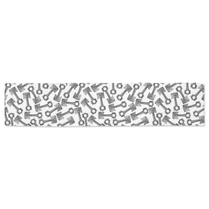 Engine Piston Pattern Print Design 01 Table Runner