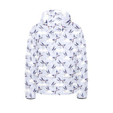 Swallow Pattern Print Design 03 Kids' Boys' Girls' Padded Hooded Jacket