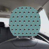 Ostrich Pattern Print Design 01 Car Headrest Cover