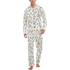 Popcorn Pattern Print Design 04 Men's Long Pajama Set